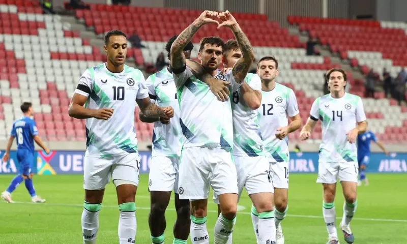 Irish players refuse handshakes, wear black armbands in Nation Leagues clash against Israel