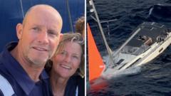 Couple describes relief at rescue after whale destroys their yacht