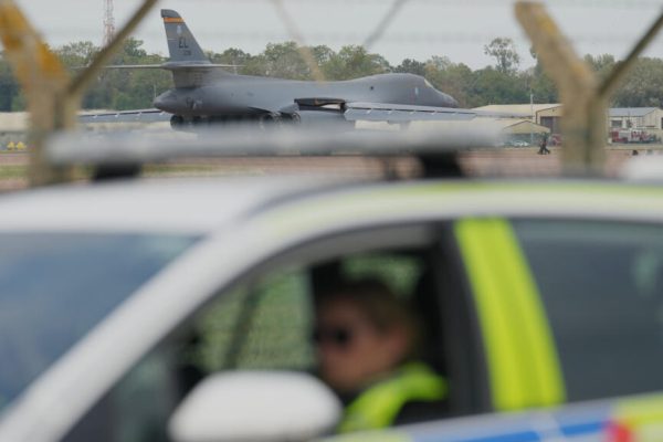 Mystery over UK airbase scare as police find 'quantity of petrol' but no explosives