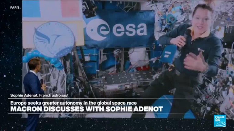 REPLAY: Macron joins Sophie Adenot live from the ISS at Paris space summit