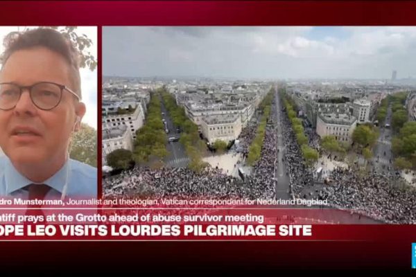 Pope Leo continues his visit to France in Lourdes