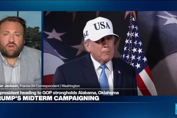 Trump heads to GOP strongholds Alabama and Oklahoma to campaign for midterms