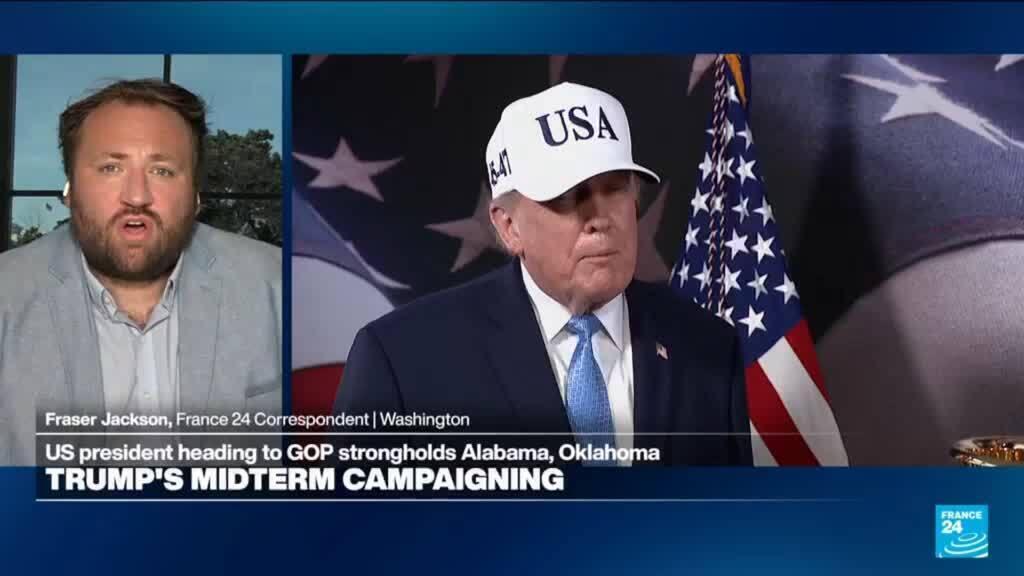 Trump heads to GOP strongholds Alabama and Oklahoma to campaign for midterms