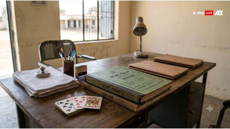 MP School Headmaster Suspended For Playing Cards On Government School Premises In Panna