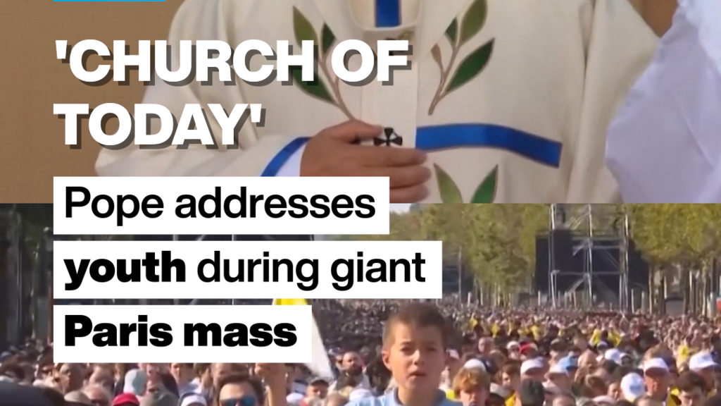 Pope Leo XIV addresses youth at giant Paris Mass