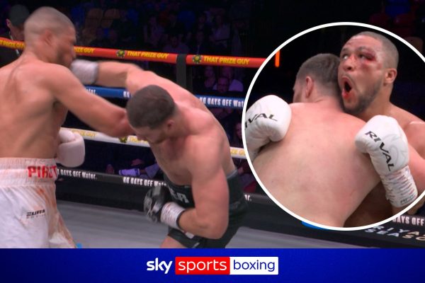 Pirotton mocks Fisher after HUGE right hand!