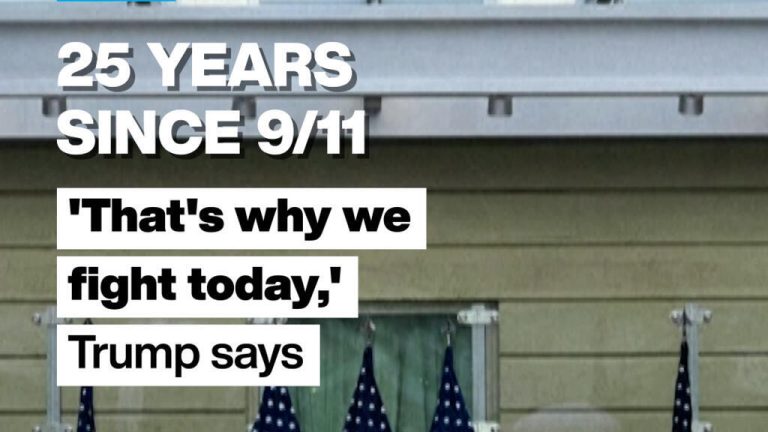 Trump delivers remarks at Pentagon ceremony to mark 25th anniversary of 9/11