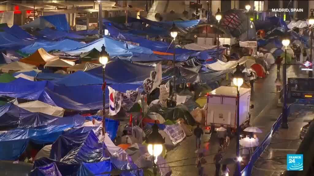 Spain housing protests rage ahead of key government vote