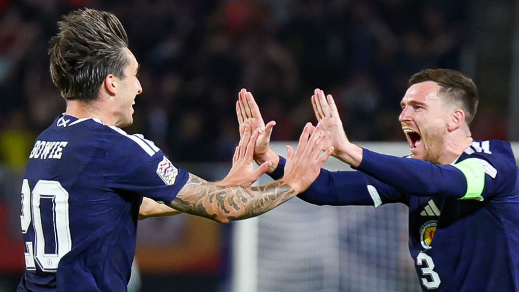 Third time lucky for Pocognoli as Scotland mark Robertson's 100th cap with win