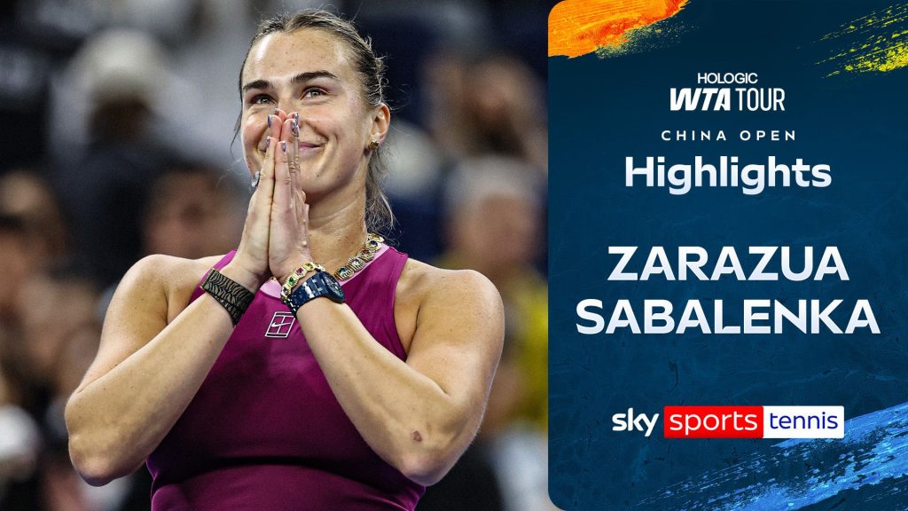 Sabalenka cruises past Zarazua at China Open
